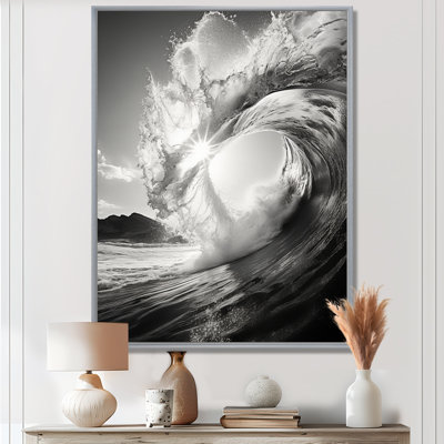 Portneuf, photo en noir et blanc sur toile I encadrée