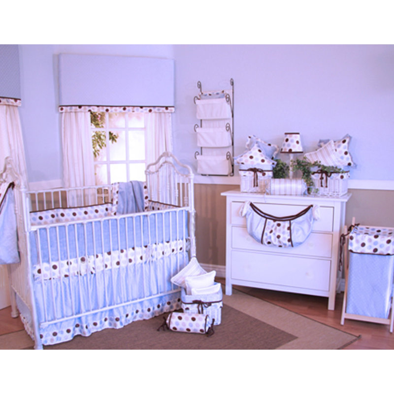 Ash 4 - Piece Crib Bedding Set, Blue