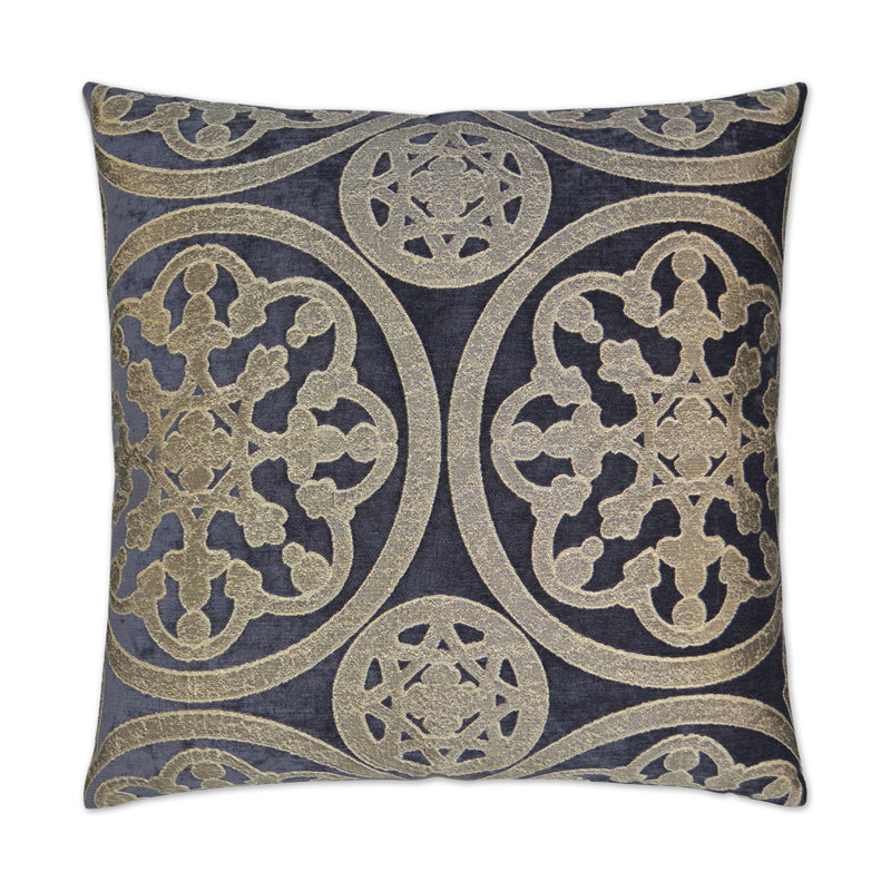 Mulberry Pillow Cover & Insert, Square 24", Slate Geometric, Square