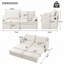Très grand lit gigogne - Canapé-lit convertible avec ports USB, méridienne en tissu-1772336727-1747143137