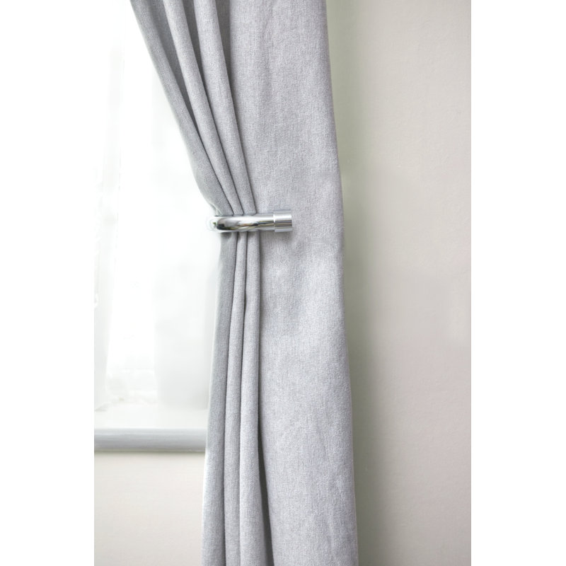 Full Stop Chrome 20cm Curtain Holdback, Chrome