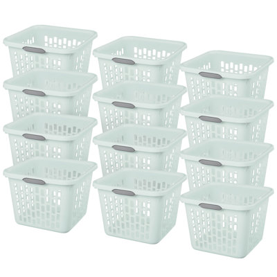Panier à linge Sterilite, panier à linge 1,5 boisseau en plastique avec poignées, paquet de 12