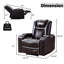 Luxueux fauteuils inclinables électriques de 36,22 po en simili cuir de qualité supérieure, chaises de cinéma maison avec porte-gobelet USB et porte-gobelets-87708914
