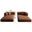 Lit modulaire convertible de 78,8 po, velours côtelé brun, dossier rembourré, accoudoirs, désossé, chambre à coucher, canapé-lit futon en velours côtelé sans assemblage avec, utilisation rapide pour le salon, installation