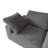 Chenille Fabric Upholstered Boneless Sofa, Oversized Comfy Cloud 3-Seater Sofa Couch, Double Plush Cushion For Living Room,Grey