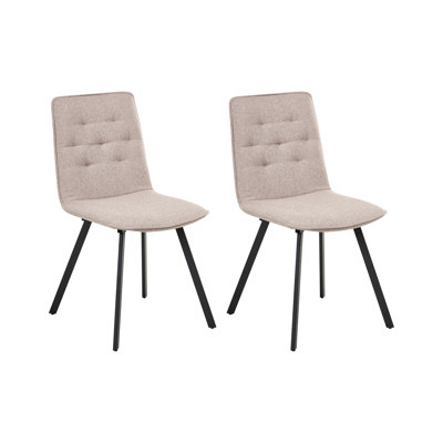 Set of 2 Dining Chairs CARVER Fabric
