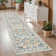 Floral Machine Washable Rug for Living Room, Non-Slip Vintage Floor Mats, Stain-Resistant Soft Faux Wool Farmhouse Indoor Carpet for Bedroom, Nursery, Dining Room
