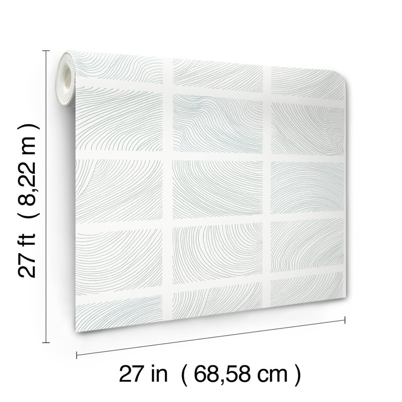 Bronson Ivory Topography Wallpaper, White