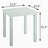 White glossy chrome bedside cabinet