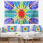 Tapisserie abstraite en motif bleu fractal-28494671