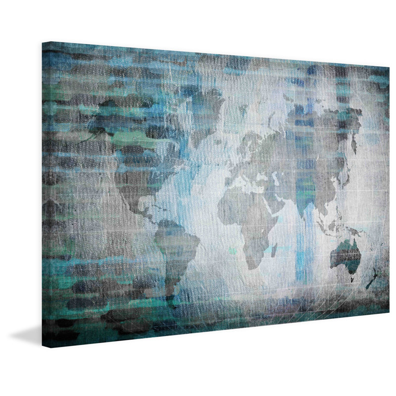 «The World In Blue» par Parvez Taj, reproduction sur toile tendue, H 40 po x l 60 po x P 1,5 po