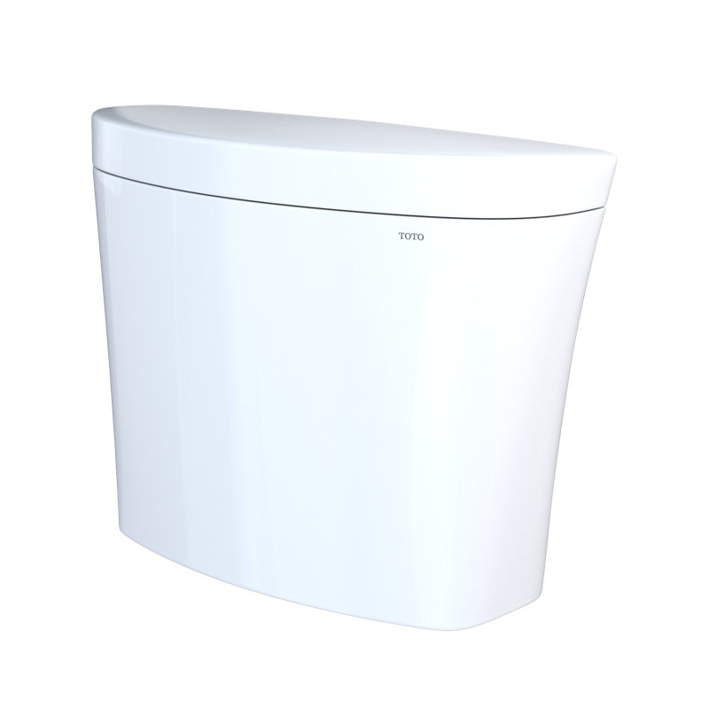 Réservoir de toilette à double chasse 1,28 et 0,9 GPF TOTO® Aquia IV® avec compatibilité WASHLET® + auto-chasse, coton blanc
