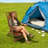 Bamboo Lounge Chair Folding Reclining Chair With Adjustable Backrest Folding Lounge Chair With Cushion