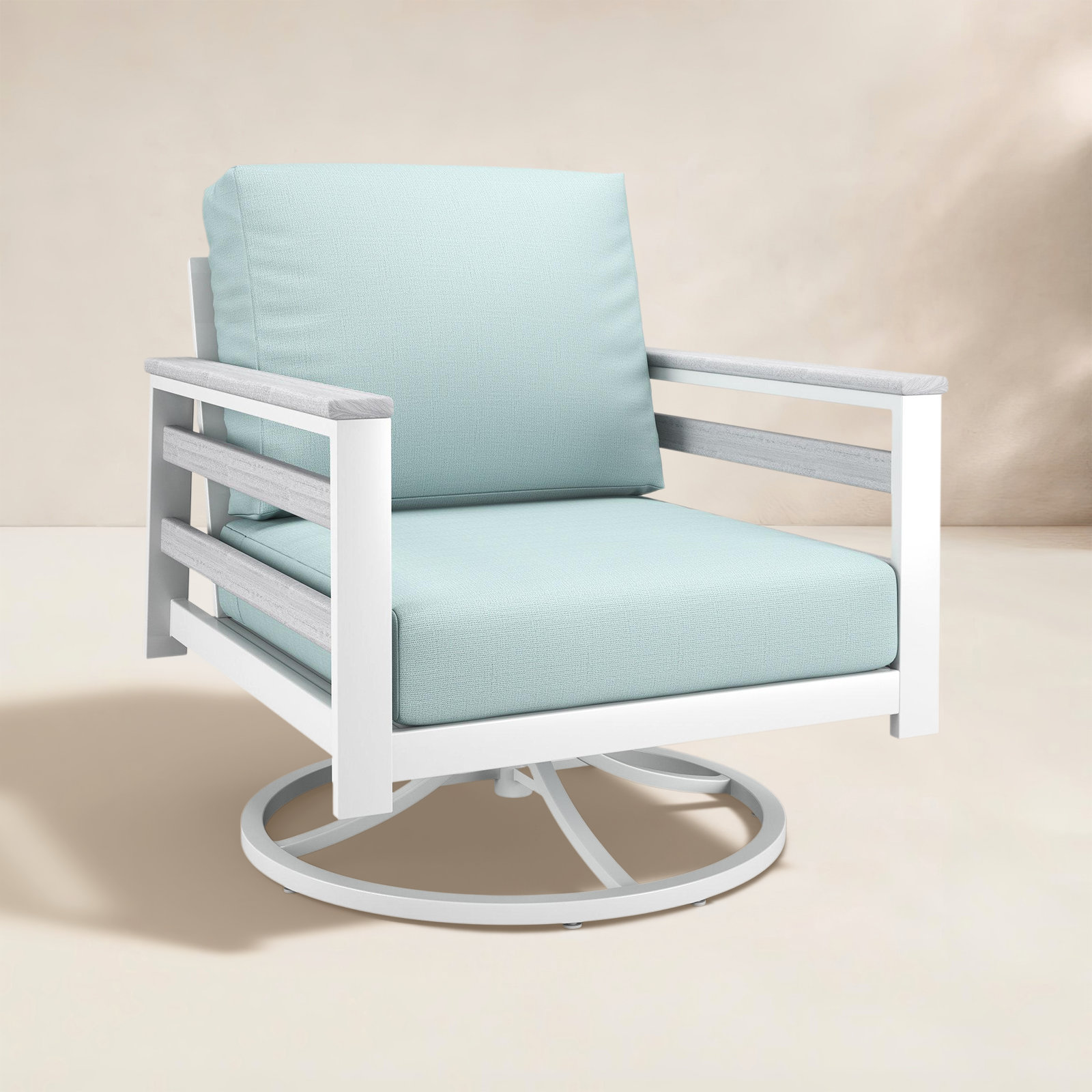 Townsend Metal Outdoor Rocking Chair With Sunbrella Cushion, Bliss Dew