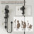 Modern 2-Function Shower System With Rainfall Head & 3-Mode Handheld，Adjustable Slide Bar