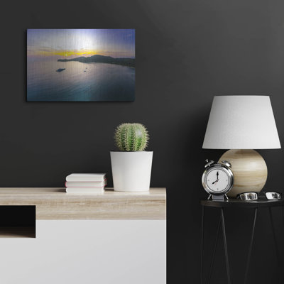 Luxe Metal Art 'Seychelles - Mahe Island Sunrise' " Seychelles - Mahe Island Sunrise " Print