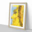 Busy Bee & Yellow Flower in Abstract - Picture Frame Painting Print-55680417-55680424