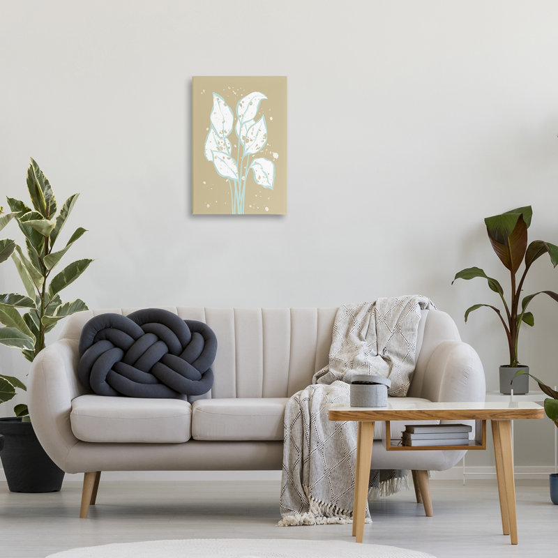 «Beige feuillu», art mural par Martina Pavlova, H 16 po x l 24 po
