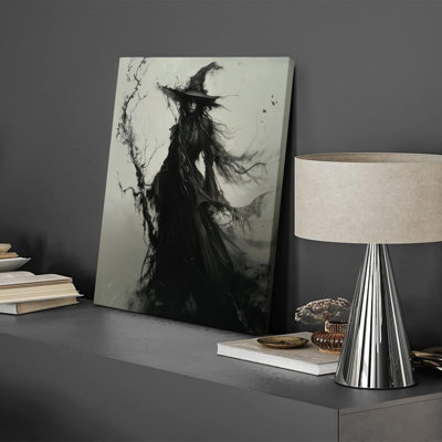 Rétro Halloween sorcière toile Art mural effrayant sorcière macabre foncé peinture photo décoration murale Académie sombre gothique affiche impression pour fête d'Halloween salon chambre décoration de la maison