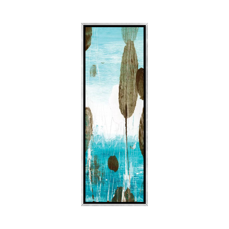 "Cattails I" par Ethan Harper-Panoramic, reproduction d’art sur toile, H 48 po x l 16 po x P 1,5 po, Toile avec cadre argenté