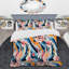 Blue And Pink Midcentury Geometric Collage II - Ensemble de housse de couette géométrique-2074795036