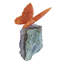 Sculpture Zanders Wings en calcite et améthyste