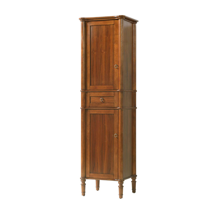 Armoire de rangement pour salle de bain 20 pouces en noyer Brandy, H 72 po x l 20 po x P 18 po, Brandy noyer