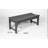 Backless HDPE Adirondack Bench With Wood Texture, Poly Lumber Seat For Patio, Backyard, Balcony, All Weather Resistant With UV Protection, Black-1208447235
