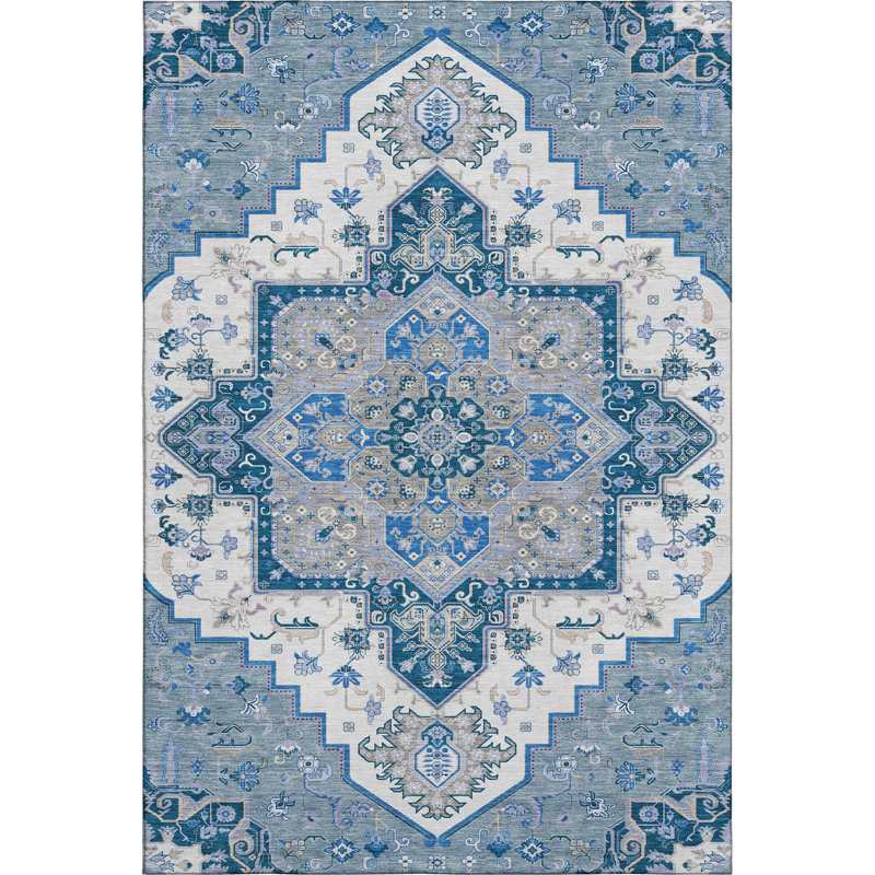 Premium Machine Washable Cossette AMF1036 Oriental Rug, Rectangle 8' x 10'