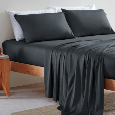 Ensemble de draps en satin de bambou 300 TC