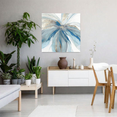 Blue Monarch I Abstract Elegant Modern Art