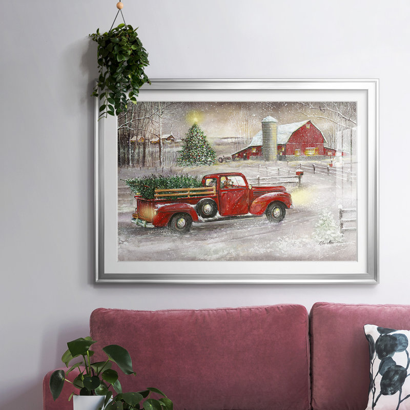Faire des souvenirs de Noël, Cadre argenté sur papier, H 30 po x l 44 po x P 1,5 po