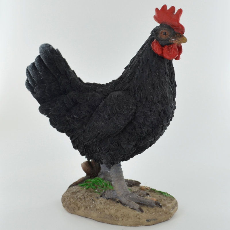 Edmonson Weather Resistant Polyresin Garden Statue, Black, 26cm H x 22cm W x 15cm D