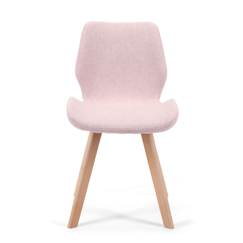Narrows 41cm H Velvet Upholstered Upholstered Back Side Chair in Pink
