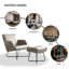 Averie Genuine Leather Designer Armchair With Footstool Included-2114222467