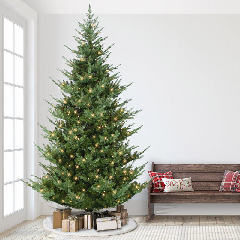 Gracijus 9' Lighted Artificial Spruce Christmas Tree
