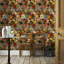 Rouleau de papier peint à motif floral rétro