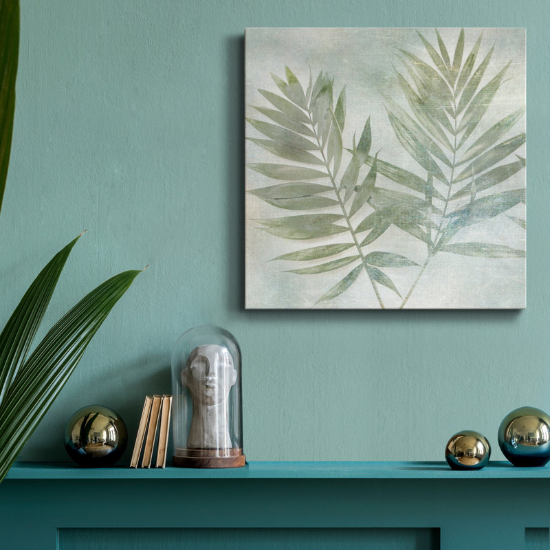 «Soft Leaves II», reproduction d'art sur toile tendue, H 16 po x l 16 po x P 1 po