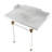 Kingston Brass Pemberton 36-Inch Carrara Marble Console Sink with Acrylic Legs (8-Inch, 3-Hole)-72887957