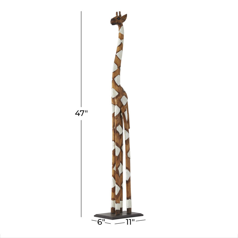 Alcorn Animals Decorative Object, Brown, 47" H x 10.5" W  6" D