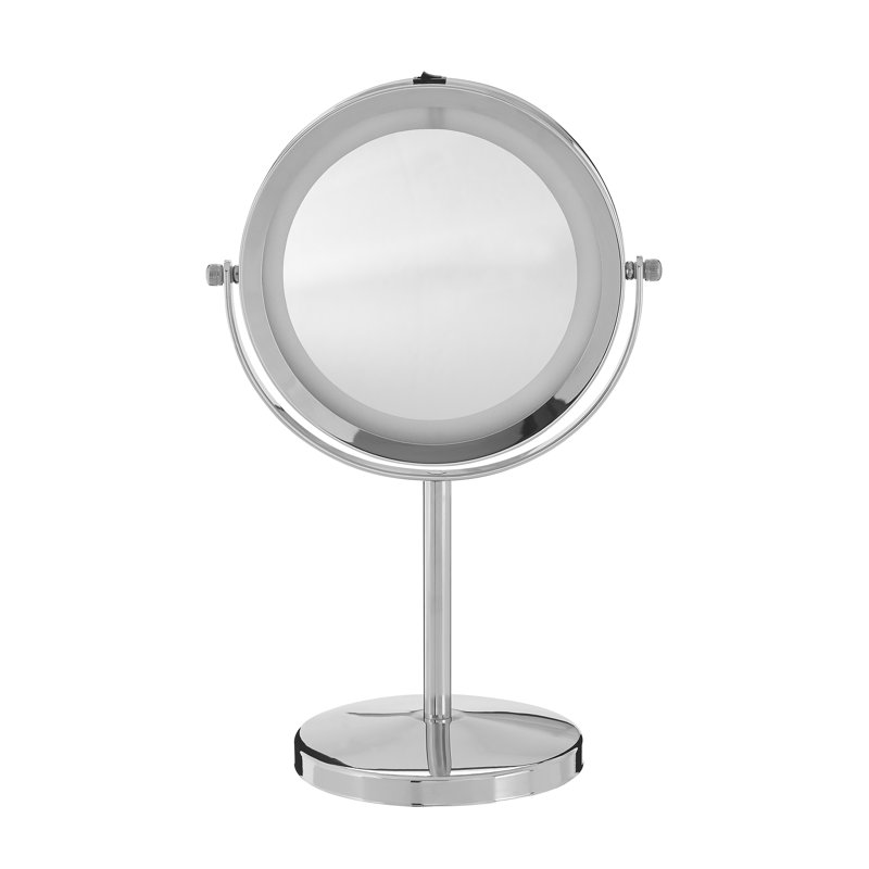 Metal Flat Floor Mirror, Chrome
