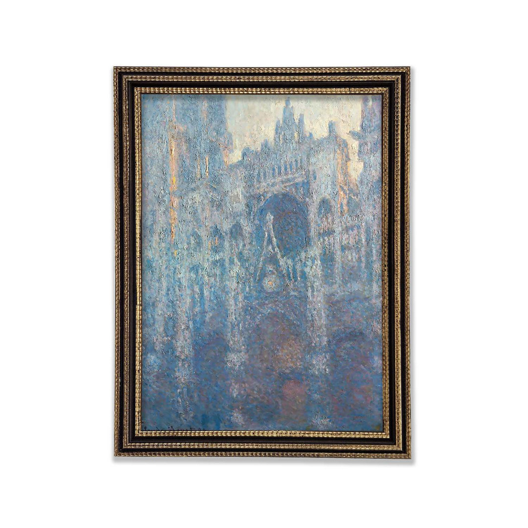 Gerahmtes Wandbild Monet Kathedrale von Rouen im Morgenlicht