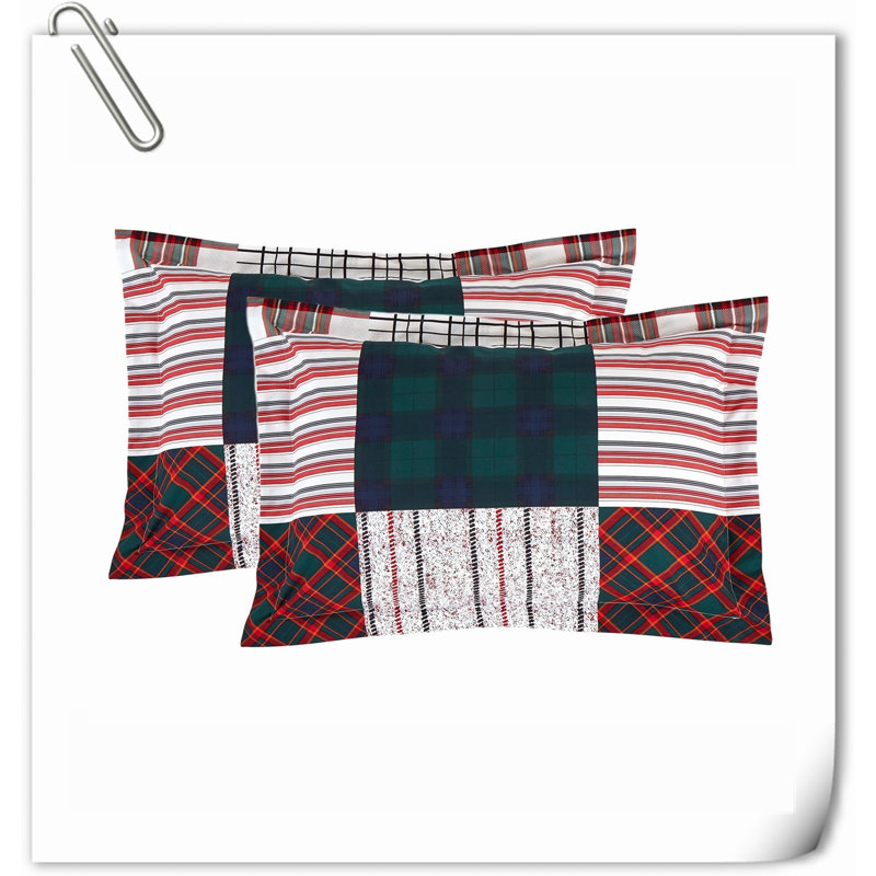 Quilts Machine Woven Quilt Set, Red/Green Patchwork