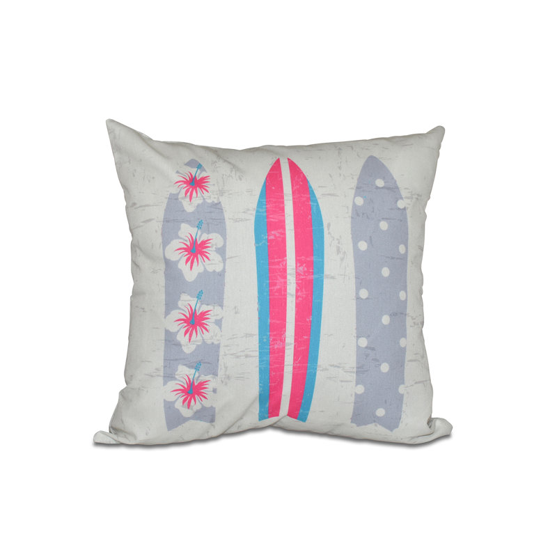 Housse et insert de coussin carré extérieur Surf, Sand & Sea Surf, H 18 po x l 18 po, Gris