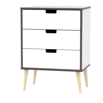Fully Assembled Fairbury 3 Drawer 57.5Cm W Chest of Drawers
