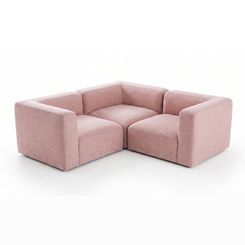 Canapé d'angle modulaire en forme de L Boucle pour petits espaces
