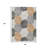 3' X 5' Copper Ivory And Gray Geometric Washable Indoor Outdoor Area Rug