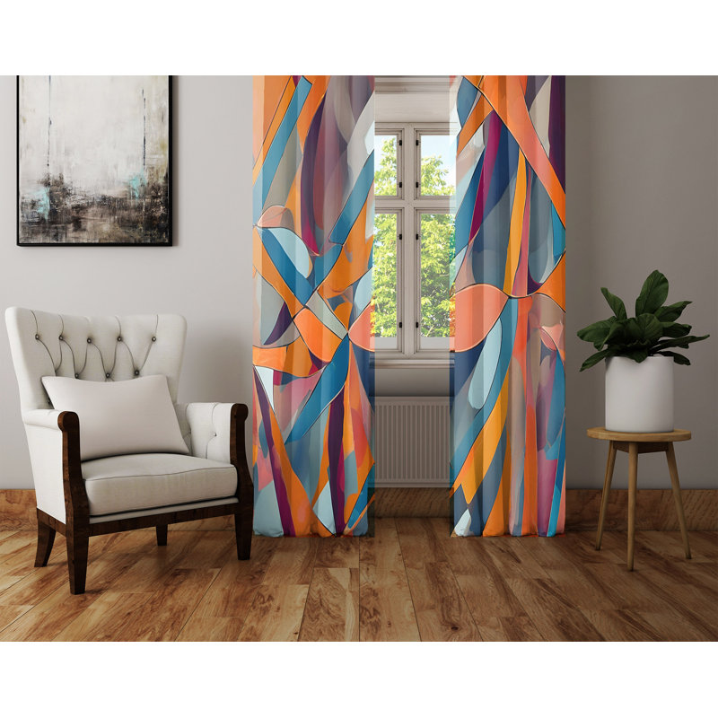 Semi Sheer Curtain Pair, 56" W x 78" L