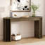 Console de 59 po de long avec canapé en placage de chêne-1432567360