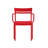 Melmack Commercial Grade Steel Indoor-Outdoor Stackable Chair with 2 Slats and Arms-365167250-398416684